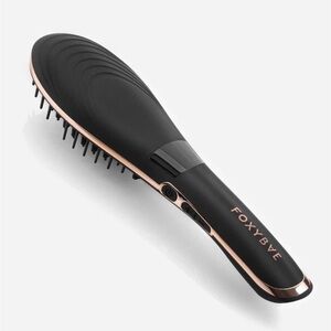 ✅FoxyBae Black Rose Gold Hair Straightening Brush Model KS301 Temp Frizz Control